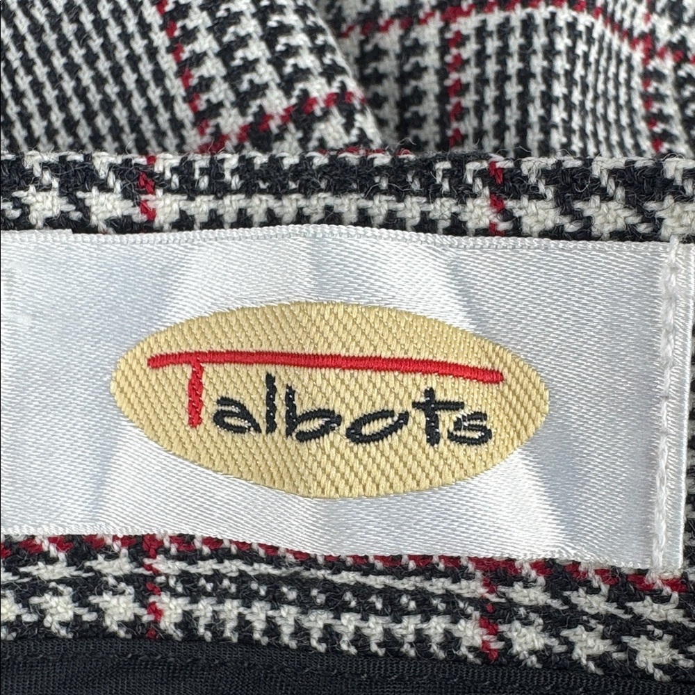 Talbots 100% Wool Black & White Houndstooth Dress Pant - Picture 4 of 7